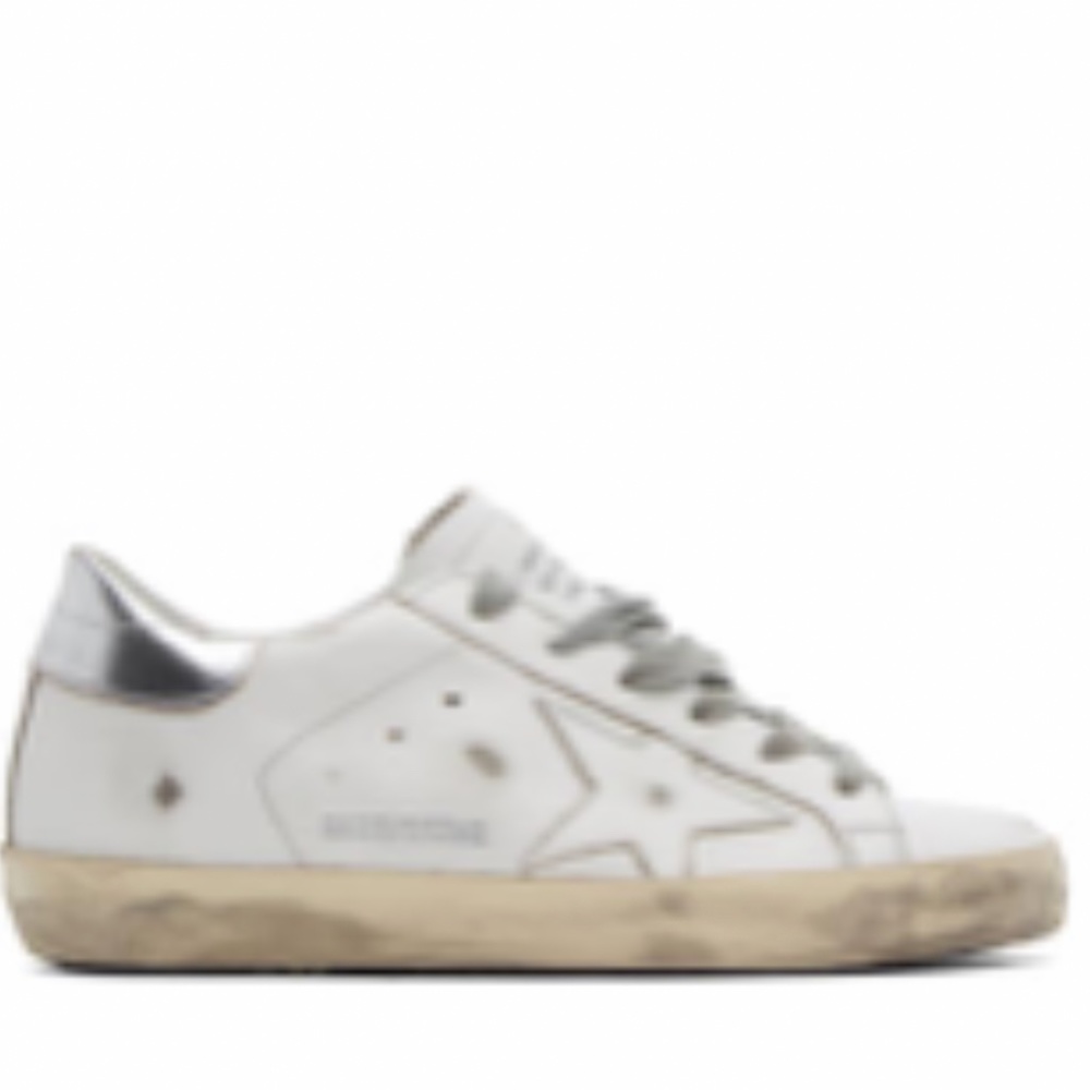 Golden Goose Superstar Sneakers White And Silver Size 41